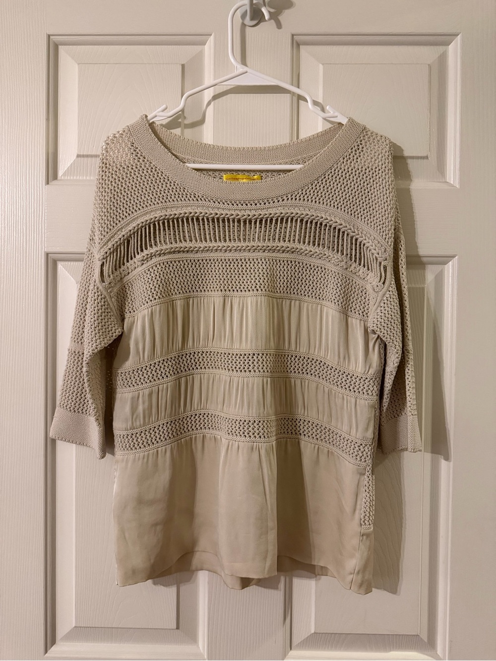 Catherine Malandrino Beige Knit Sweater - size S